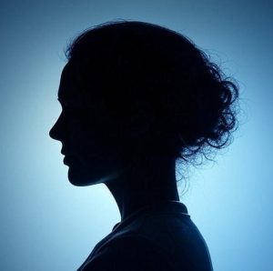 silhouette of woman in recovery